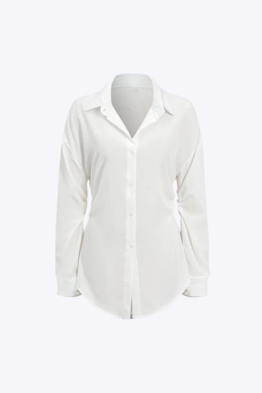 Virginia - Chic Knopen Voorzijde Dames Lange Mouwen Shirt