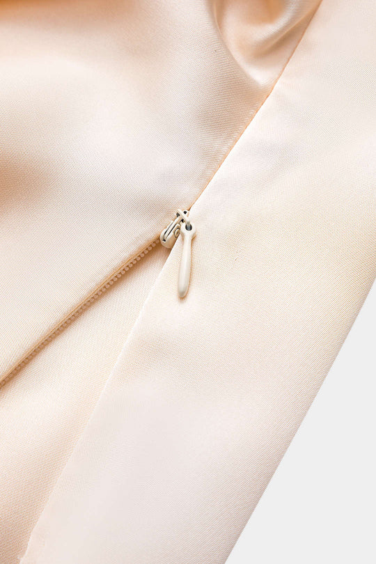 Beatrix - Tijdloze Gerimpelde Satijnen Dames Langemouwen Shirt