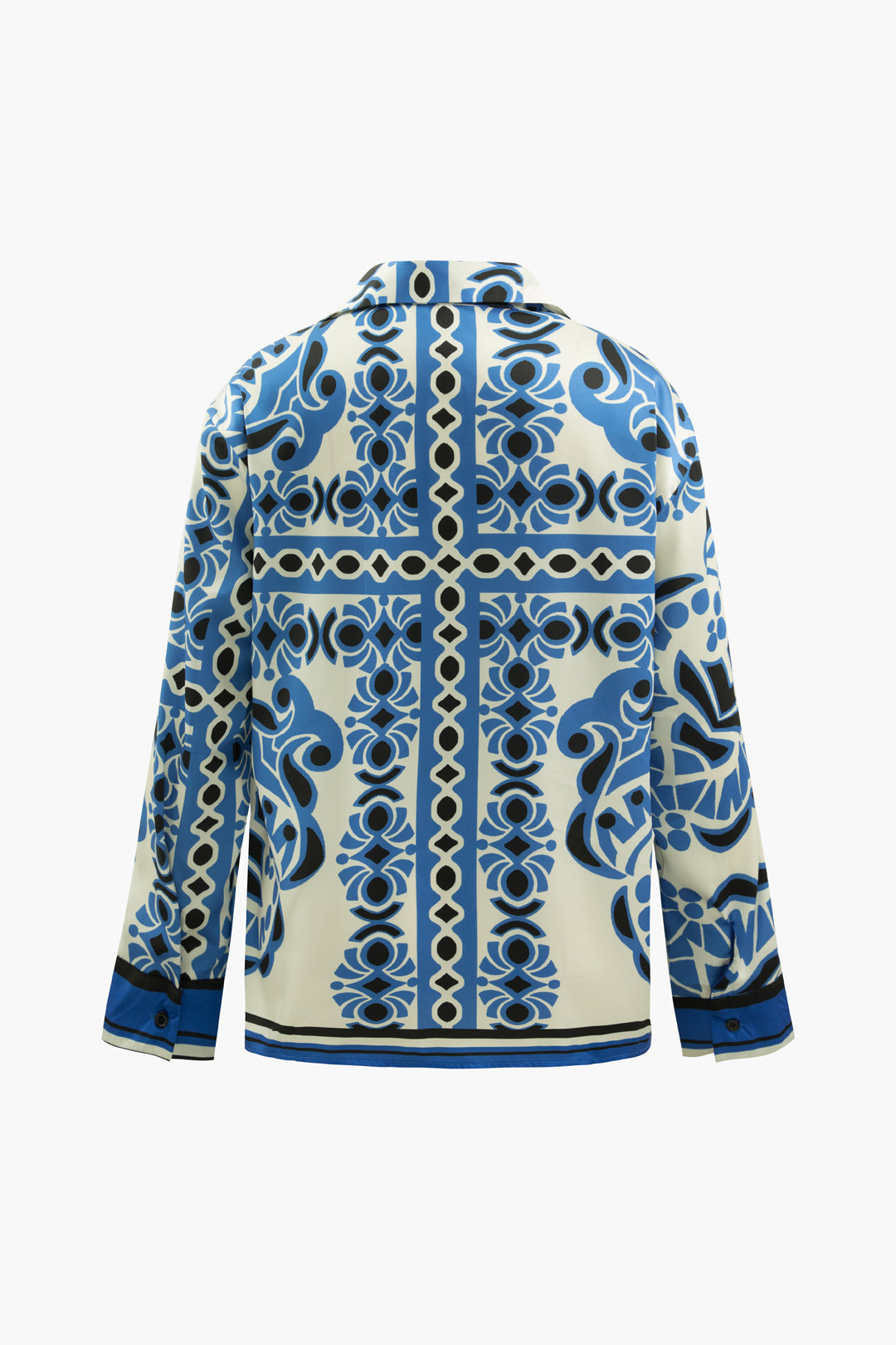 Whitney - Uniek Gedrukt Pocket Dames Langs Mouw Shirt