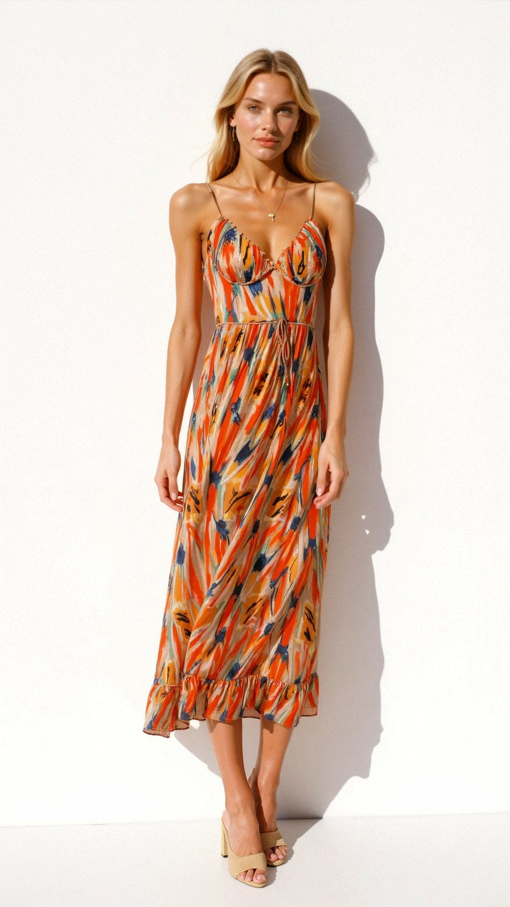 Asmita - Lichtgewicht Lente Bloemen Jurk voor Vrouwen