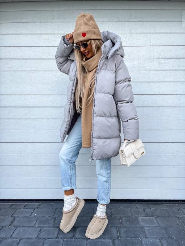 Dames Oversized High Collar Puffer Jacket | Gequilt Winterjas | Streetstyle Warmte