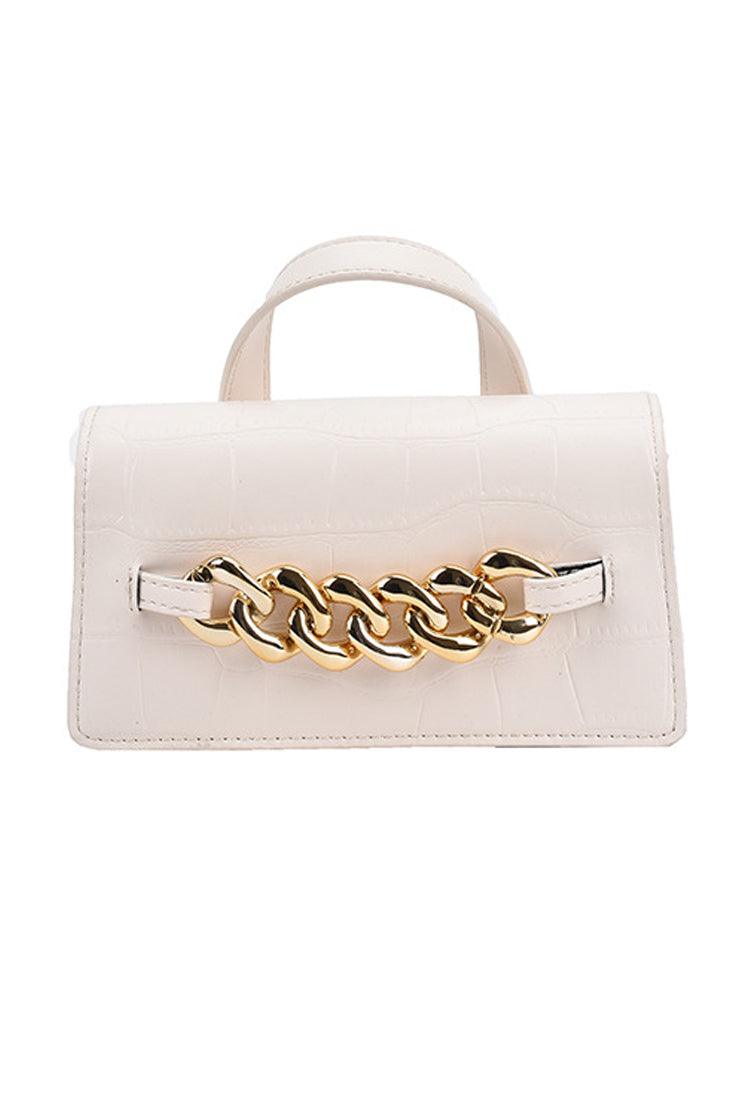 Witte Gouden Ketting Accent Schoudertas