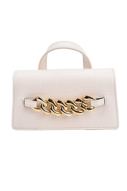 Witte Gouden Ketting Accent Schoudertas