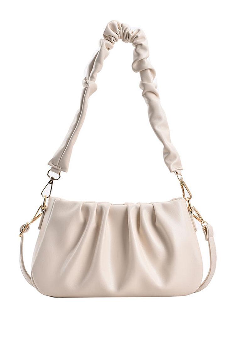 Witte Rimpel Crossbody Tas