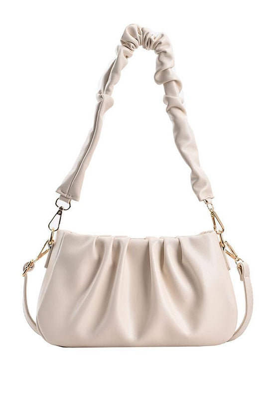 Witte Rimpel Crossbody Tas