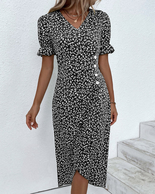 Billie Midi Jurk met Lange Mouwen – Tijdloos, Chic en Comfortabel