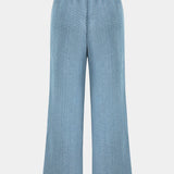 Denim Lange Mouwen Trekkoord Top En Jeans Set
