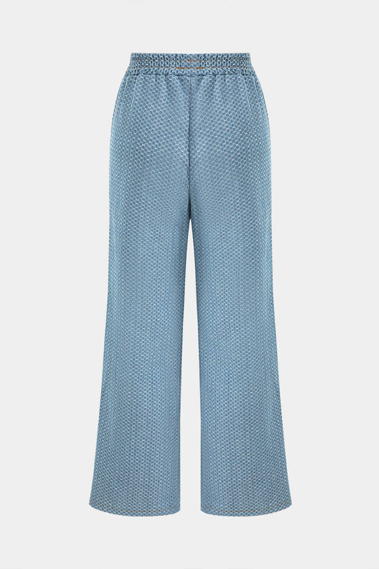 Denim Lange Mouwen Trekkoord Top En Jeans Set