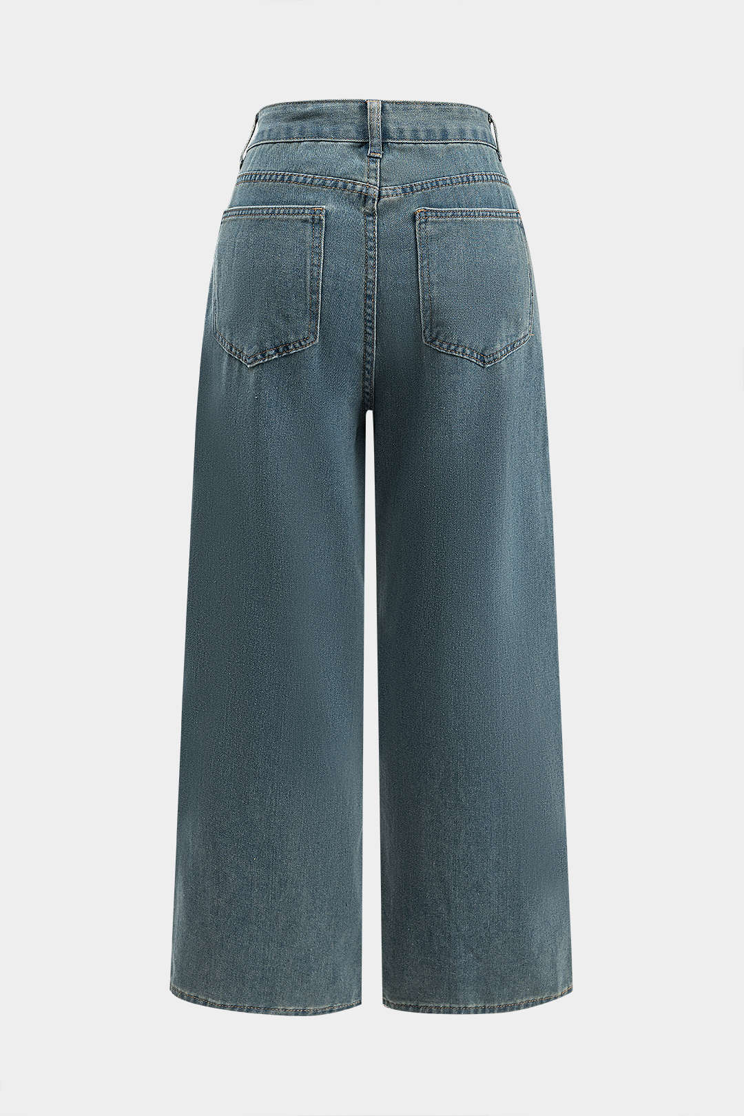 Kleurblok Wijde Pijpen Jeans