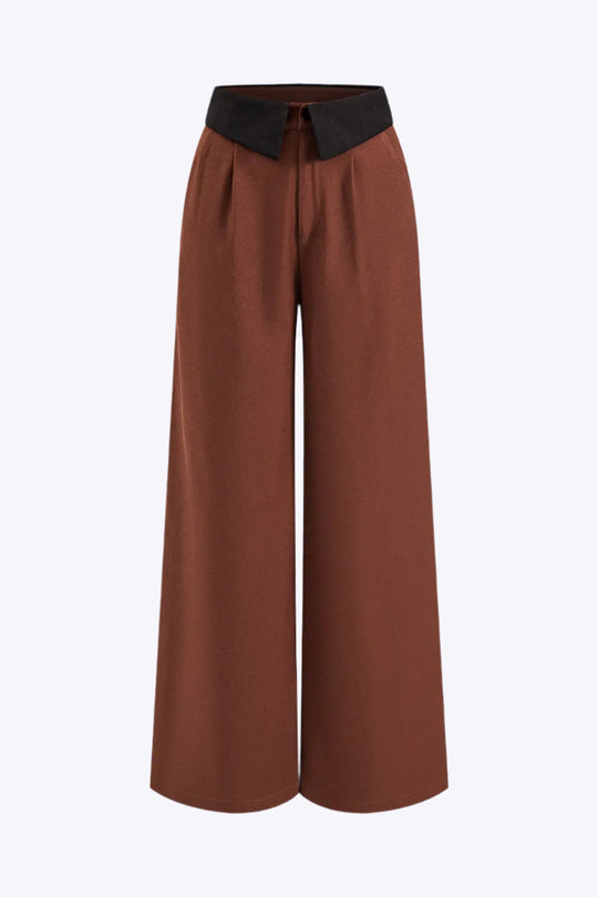 Amaryllis - Mode Hoge Taille Patchwork Broek voor Dames