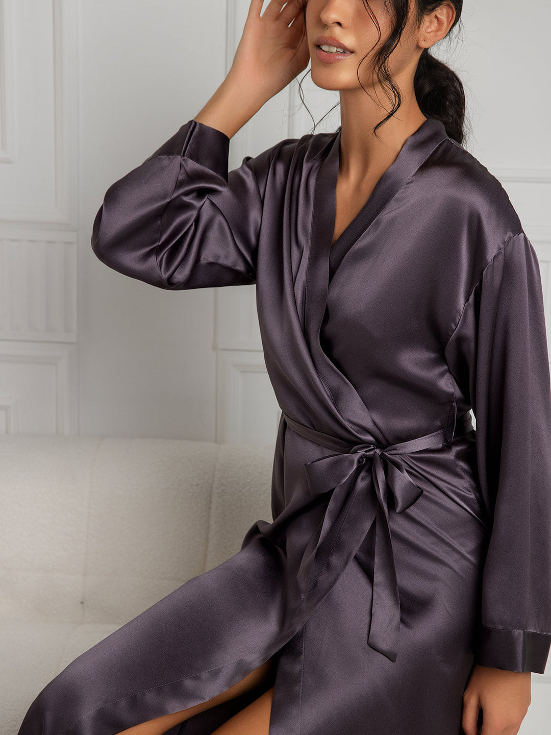Ariella - Chique Draperende Silhouet Dames Badjas