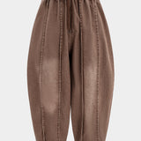 Denim Vervaagde Brede Pijpen Barrel Jeans