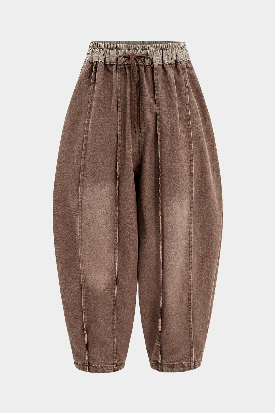 Denim Vervaagde Brede Pijpen Barrel Jeans