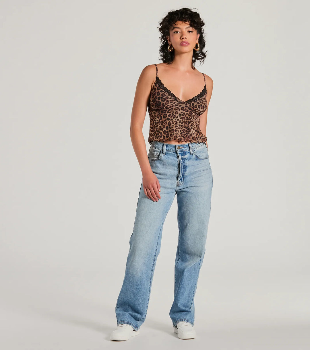 Purrfect Fit Luipaardprint Mesh Top