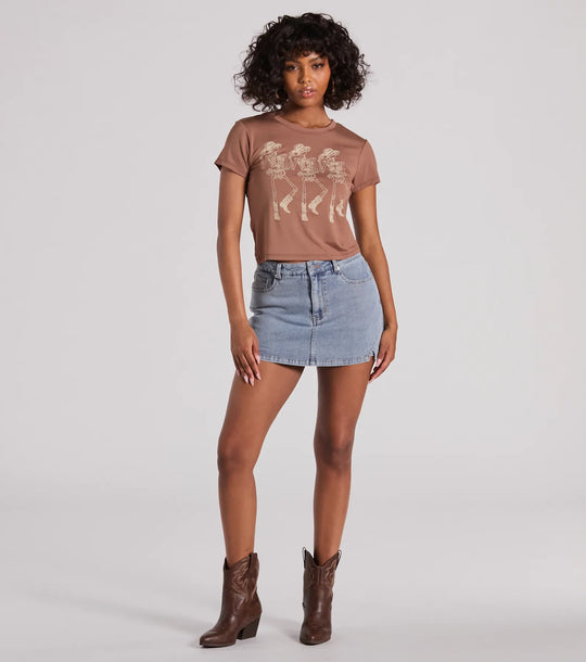 Totaal Killin' It Skelet Rodeo Graphic Tee