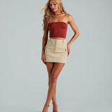 Moeiteloos Coole Cargo Twill Mini Rok