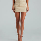 Moeiteloos Coole Cargo Twill Mini Rok