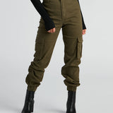 Jog Mijn Geheugen Hoge Taille Cargo Joggers