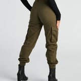 Jog Mijn Geheugen Hoge Taille Cargo Joggers