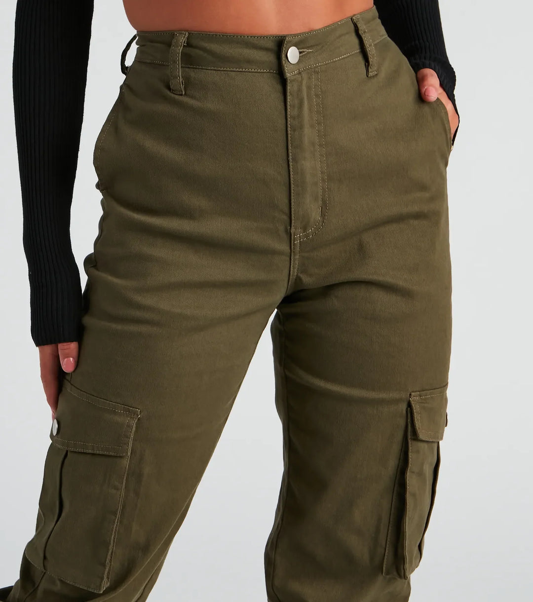 Jog Mijn Geheugen Hoge Taille Cargo Joggers