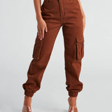 Jog Mijn Geheugen Hoge Taille Cargo Joggers