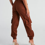 Jog Mijn Geheugen Hoge Taille Cargo Joggers
