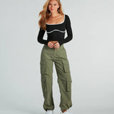 Uit Voor De Dag Hoge Taille Cargo Broek