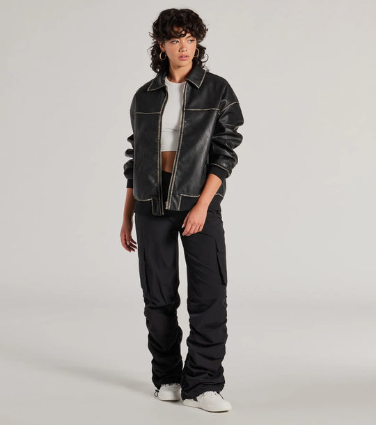 Goede Vibes Era Mid-Rise Twill Cargo Broek