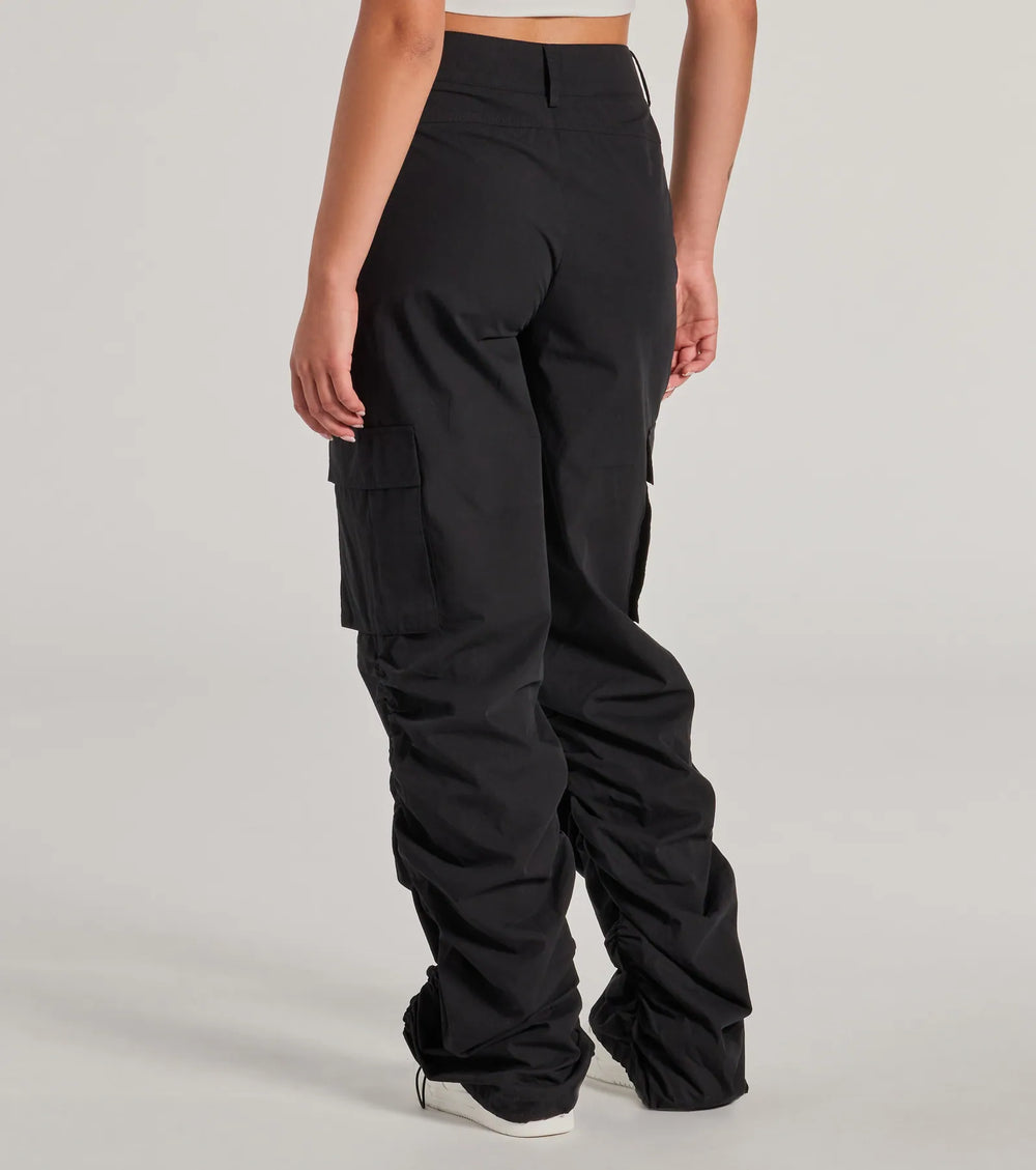 Goede Vibes Era Mid-Rise Twill Cargo Broek