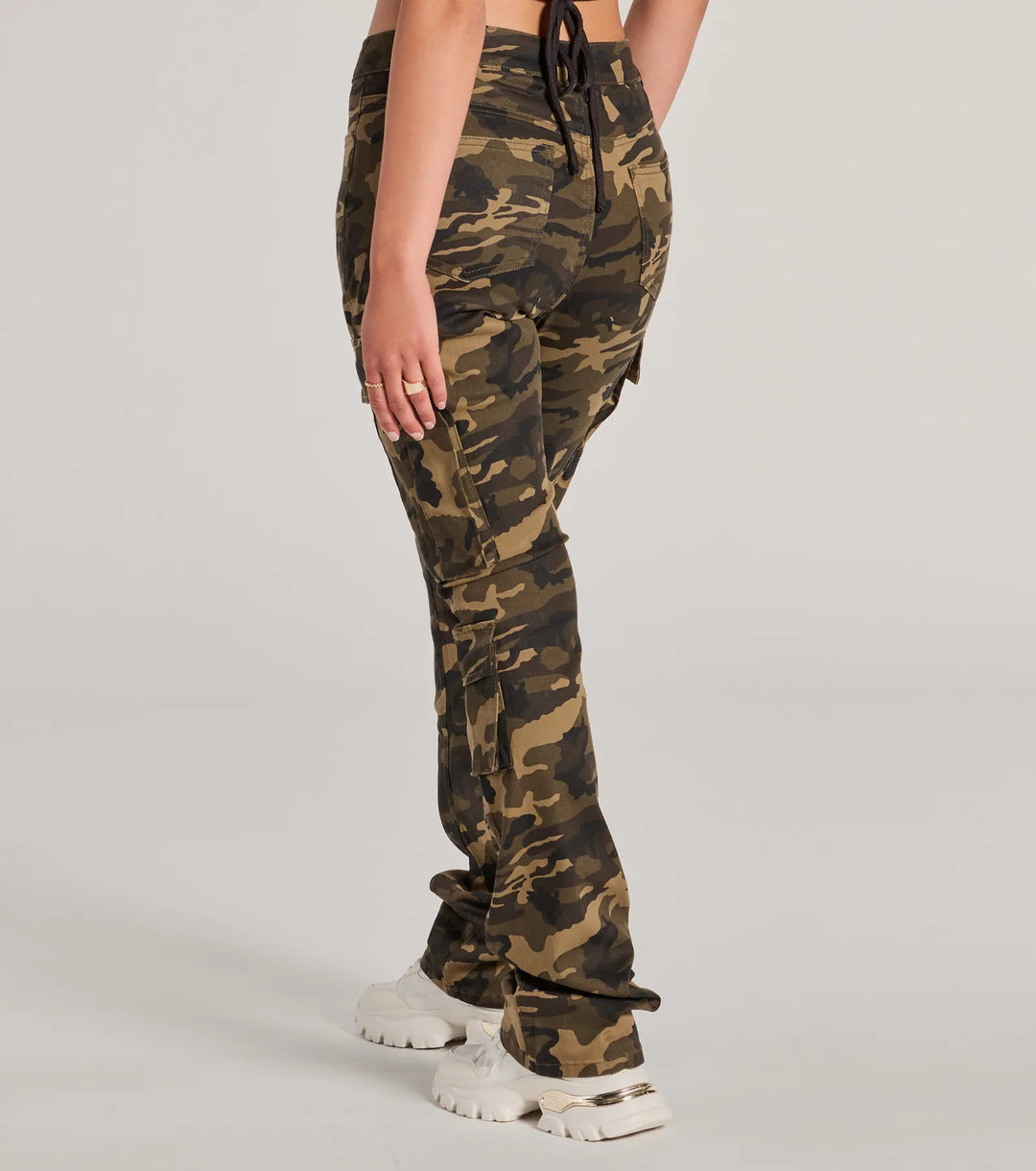 Casual Vibe Camo Cargo Bootcut Broek