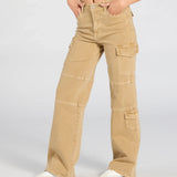 Coolste Babe Hoge Taille Cargo Rechte Pantalon