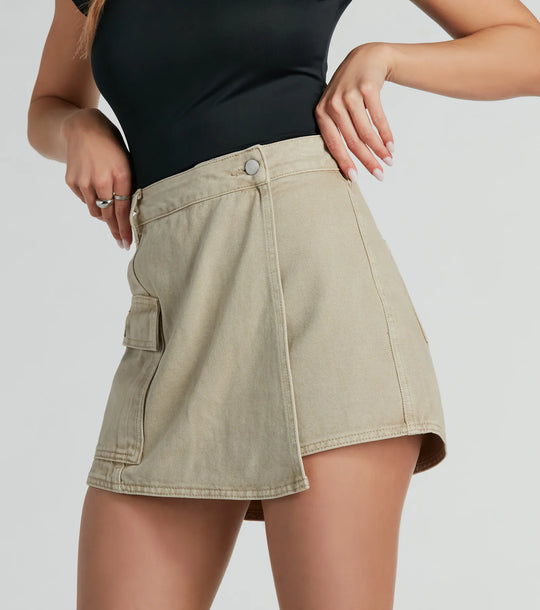 Topkwaliteit Cargo Twill Mini Skort