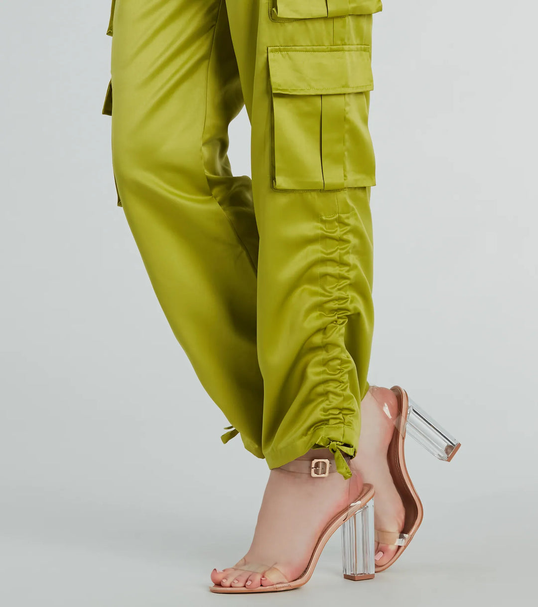 Trendy Babe Satijnen Cargo Broek
