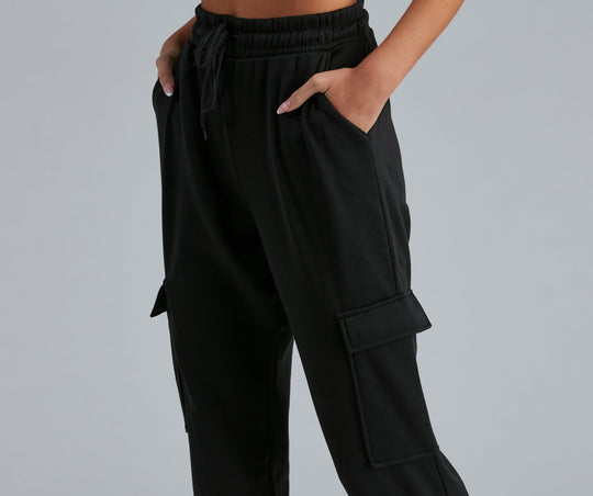 Klaar om te Chillen Fleece Cargo Joggers