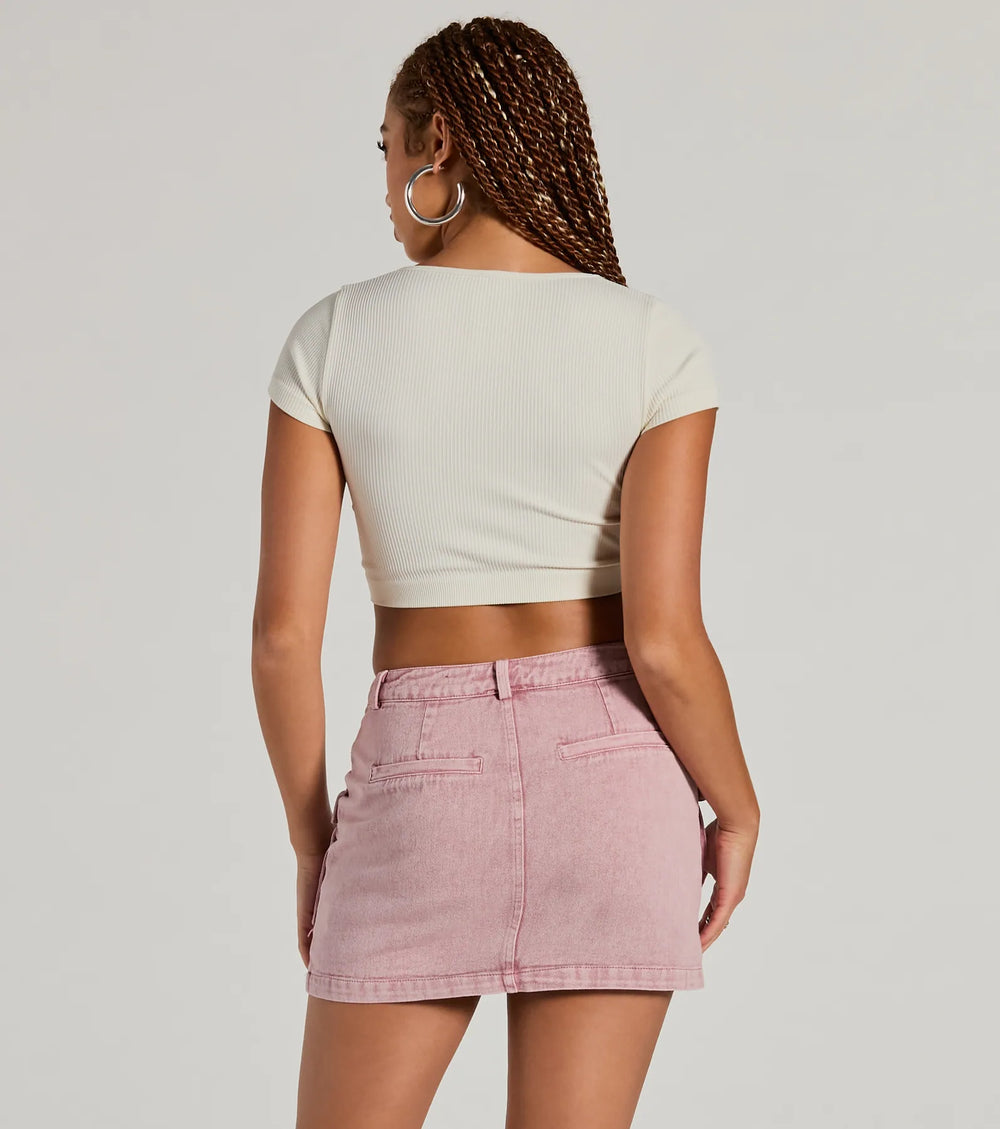 Coole Factor Cargo Denim Minirok