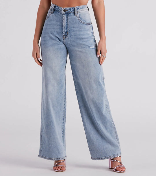 Trish Cargo Wijde Pijpen Jeans van Windsor Denim