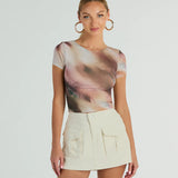 Stand And Deliver High-Rise Pocket Denim Skort