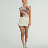 Stand And Deliver High-Rise Pocket Denim Skort