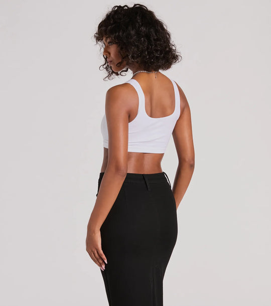 Casual Met Een Twist Mouwloze Lace-Up Crop Top