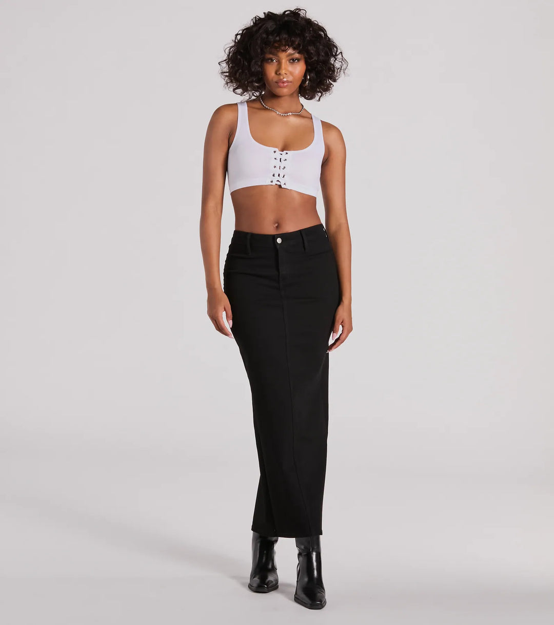 Casual Met Een Twist Mouwloze Lace-Up Crop Top