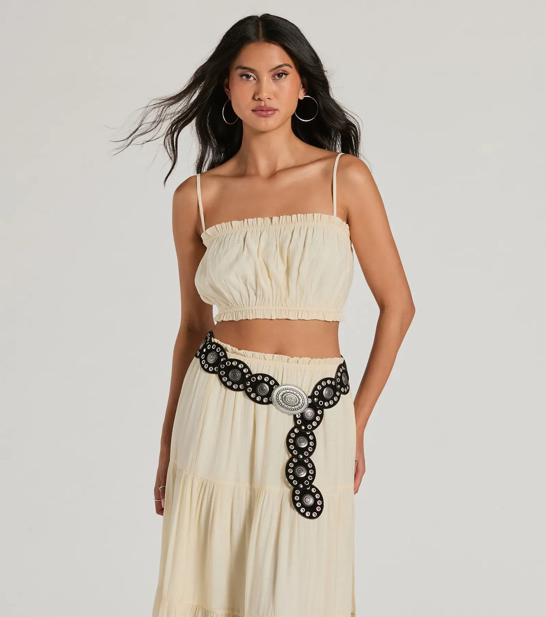Topprijs Ovale Medaillon Concho Riem