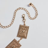 Boho Vibe Gegraveerde Concho Kettingriem