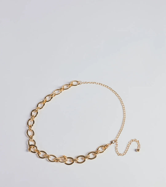 Edgy Vibes Chunky Kettenschakel Metaalriem