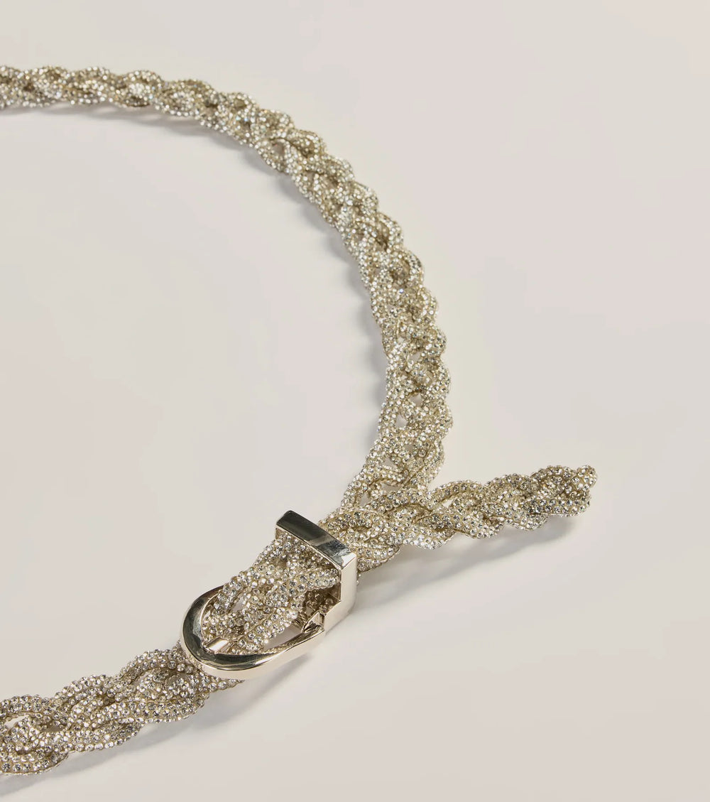 Definitie van Glam Rhinestone Gevlochten Riem
