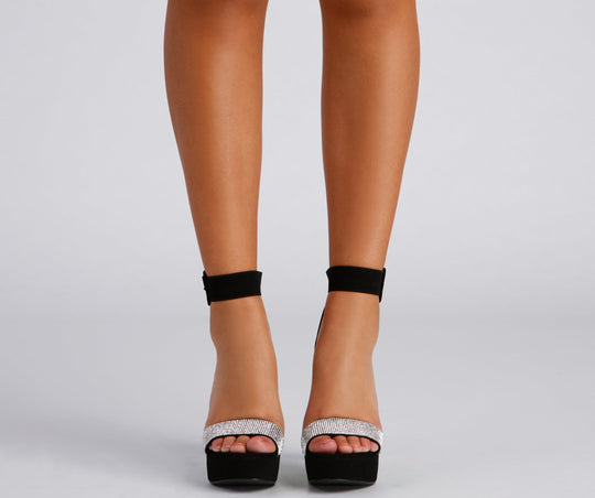 Glam Heights Rhinestone Nubuck Stiletto Hakken