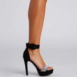 Glam Heights Rhinestone Nubuck Stiletto Hakken