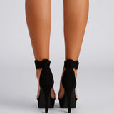 Glam Heights Rhinestone Nubuck Stiletto Hakken