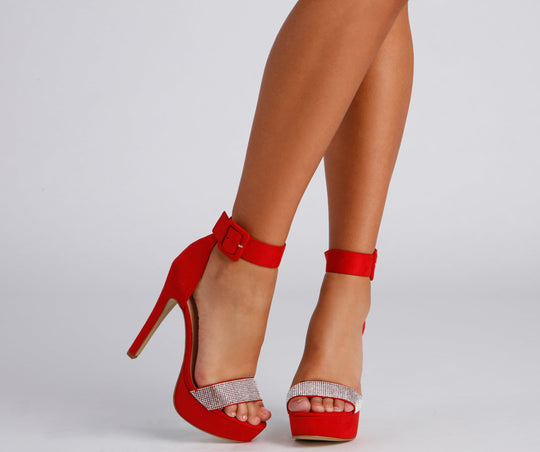 De Hoofd Act Rhinestone Platform Stiletto Hakken
