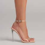 Duidelijke Doelen PVC Stiletto Hakken