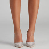 Elegante Glans Strass PVC Stiletto Pumps